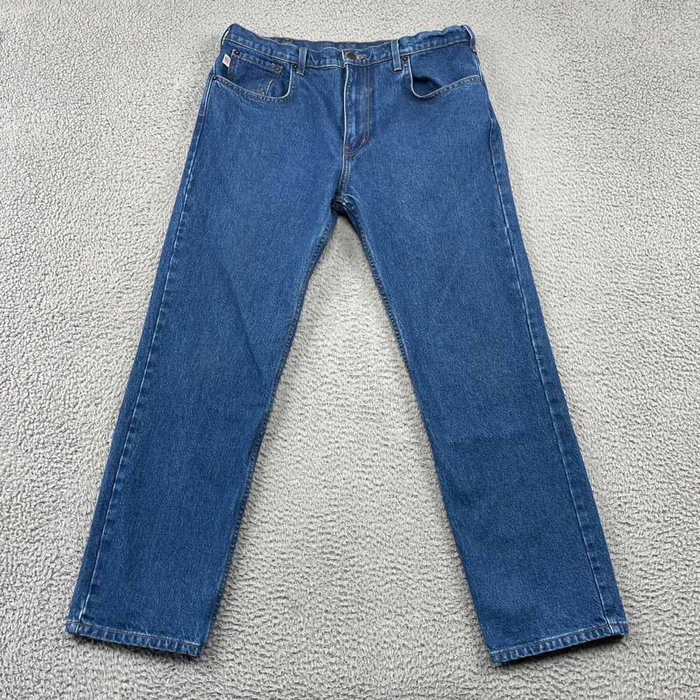 All American Clothing Co Jeans Mens 37x30 Blue AA1873L Straight Leg Made in USA